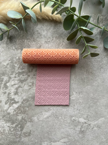 Japanese Fan Print Texture Roller |  Polymer Clay Roller | Clay Roller